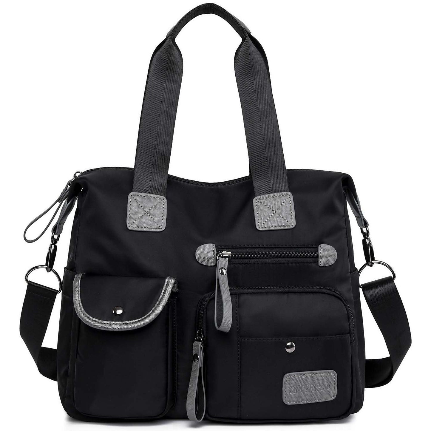 Tote Bag For Women, Multi Pockets Shoulder Handbag, Nurse Bag For Work, Large Cross Body Purse, Fashion Nylon Top Handle Satchel