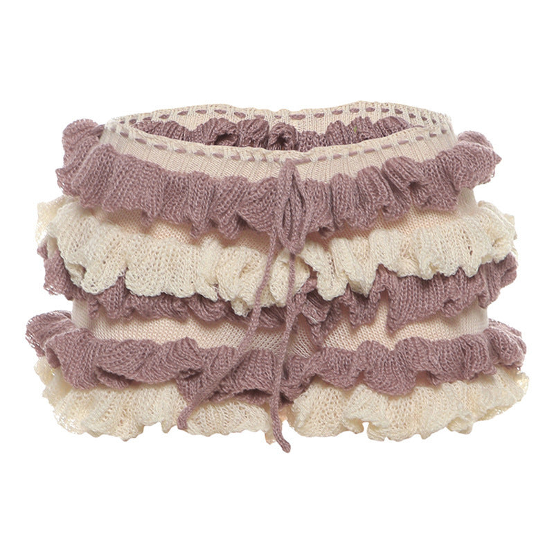 Fashion Ladies Color Matching Drawstring Pants