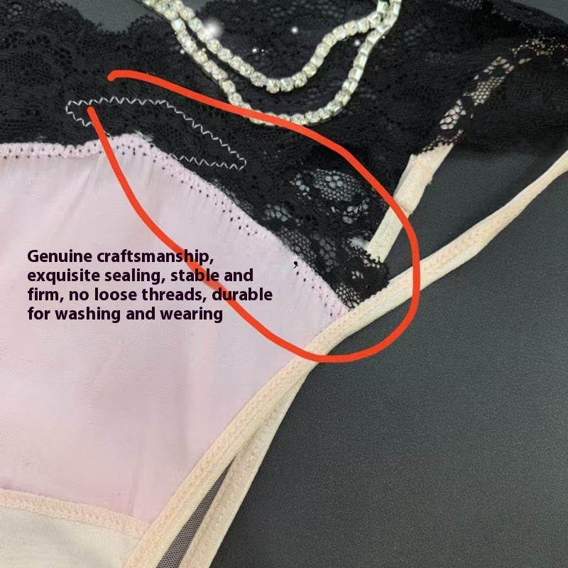 High Fork Hot Girl Pure Lace Satin Briefs