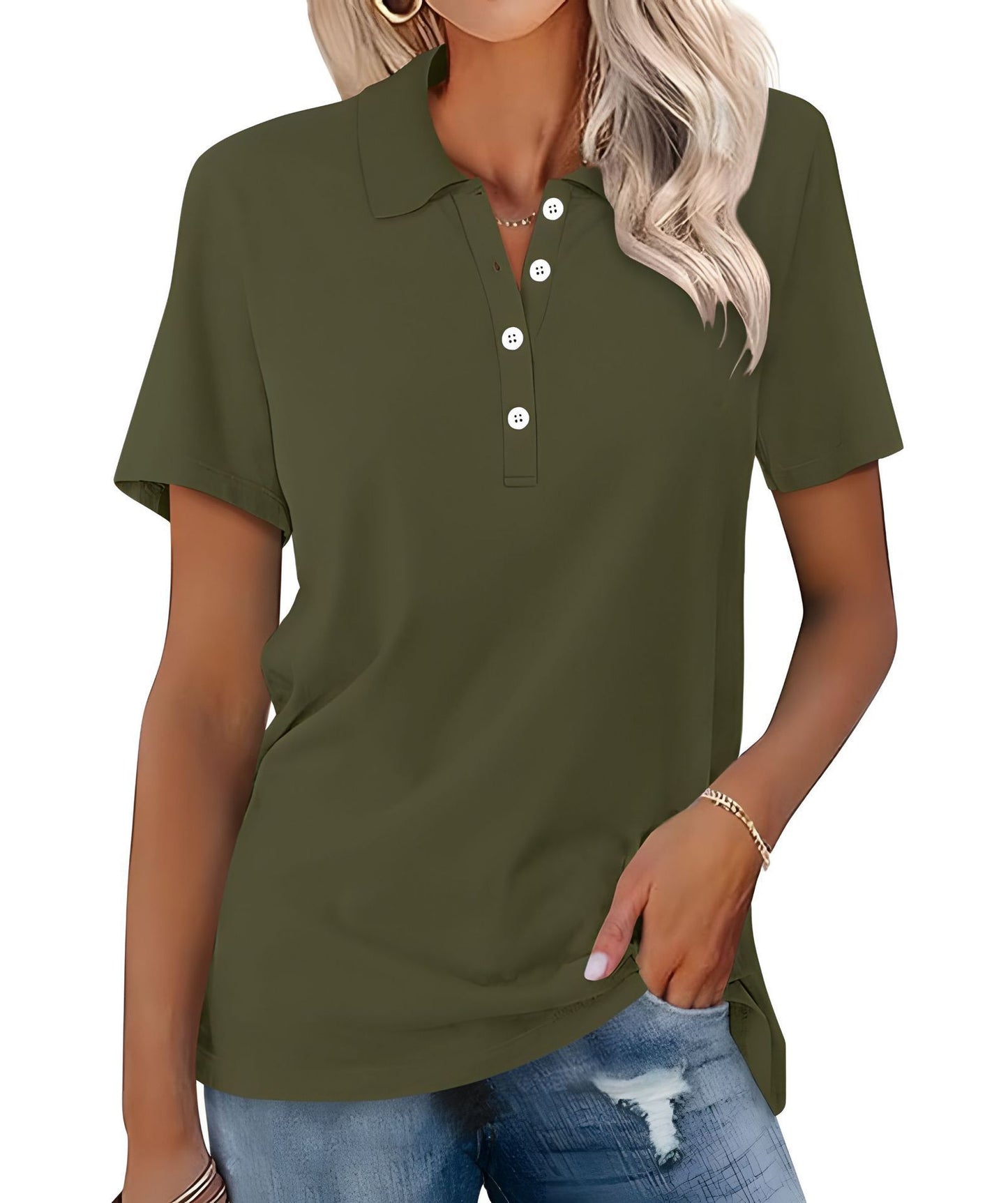Women's Short-sleeved Slim-fit Casual Fashion Top