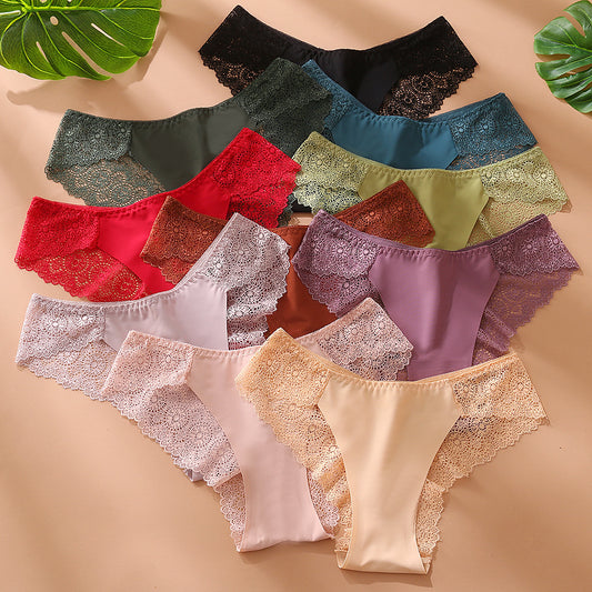 Exquisite Embroidery Gorgeous Transparent Pure Desire Low Waist Panties