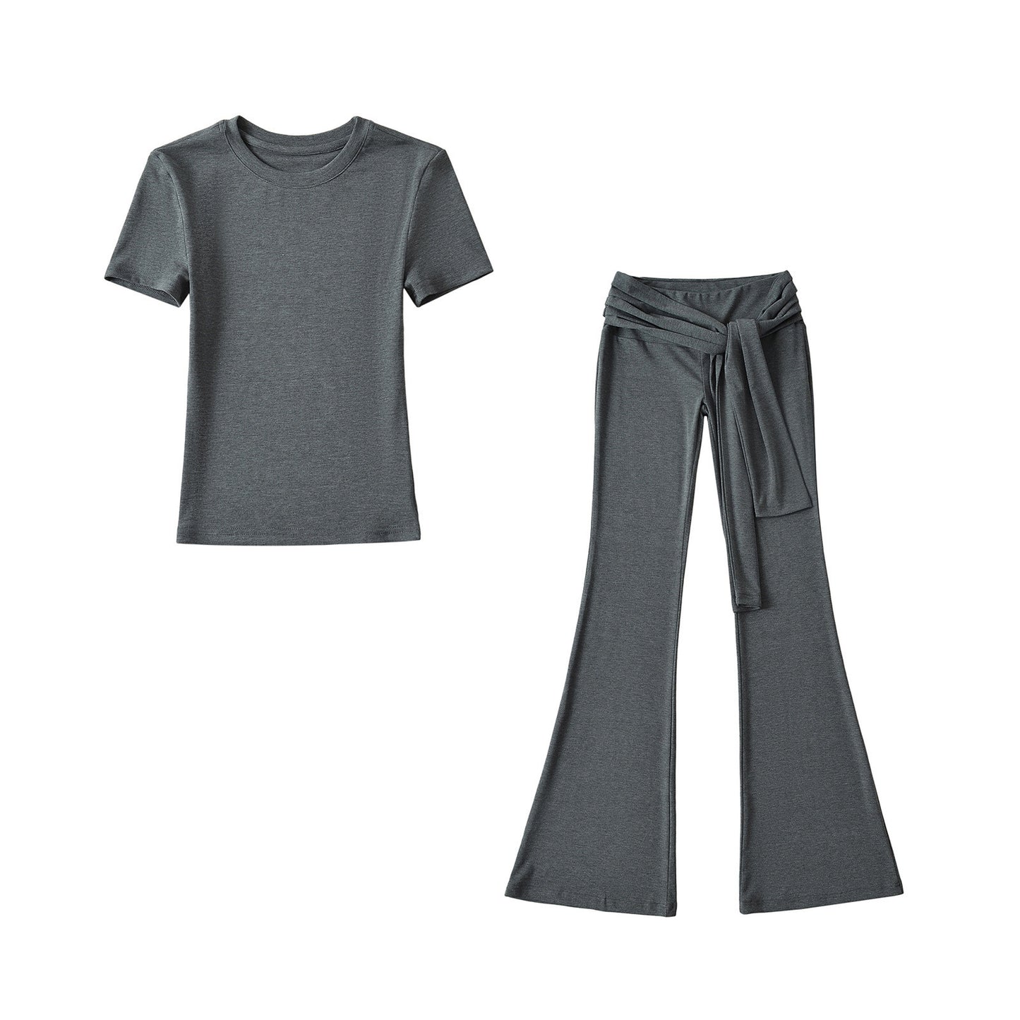 Lace-up Hip Mop Casual Pants
