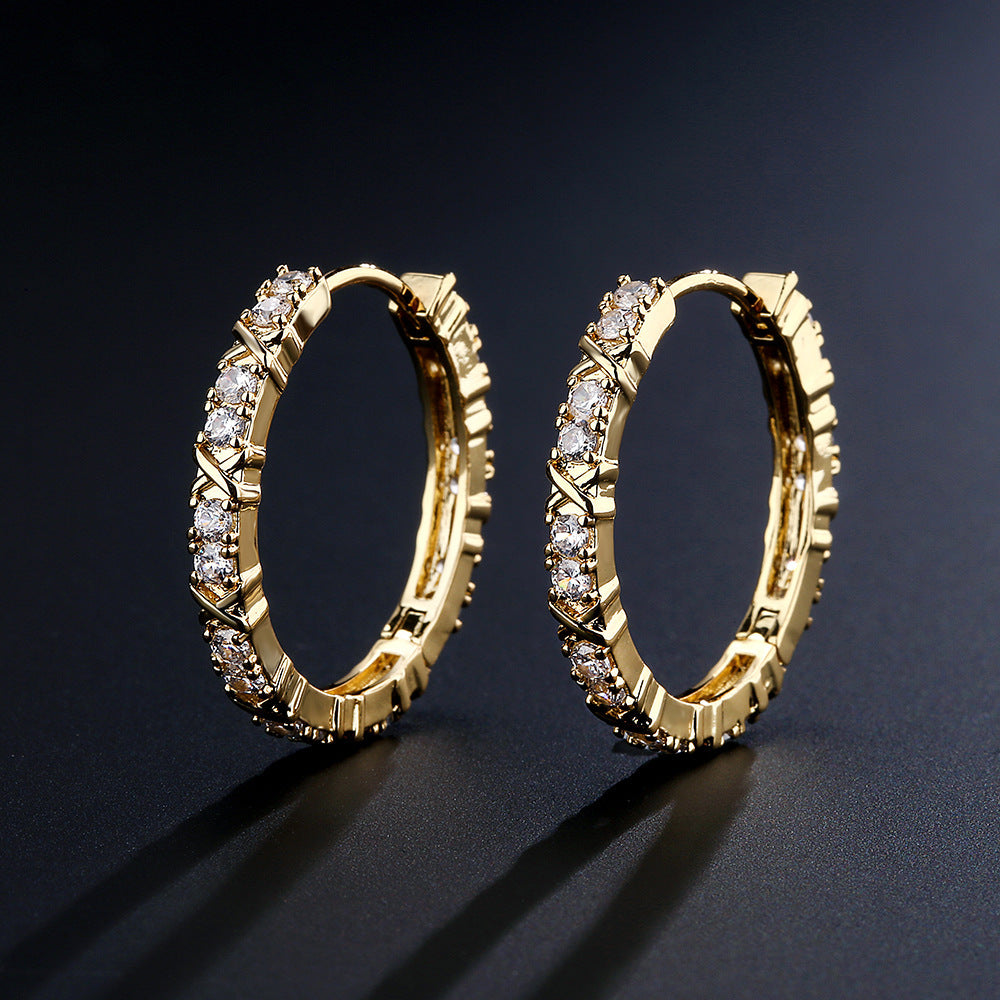 Cold Geometric Round Earrings Women