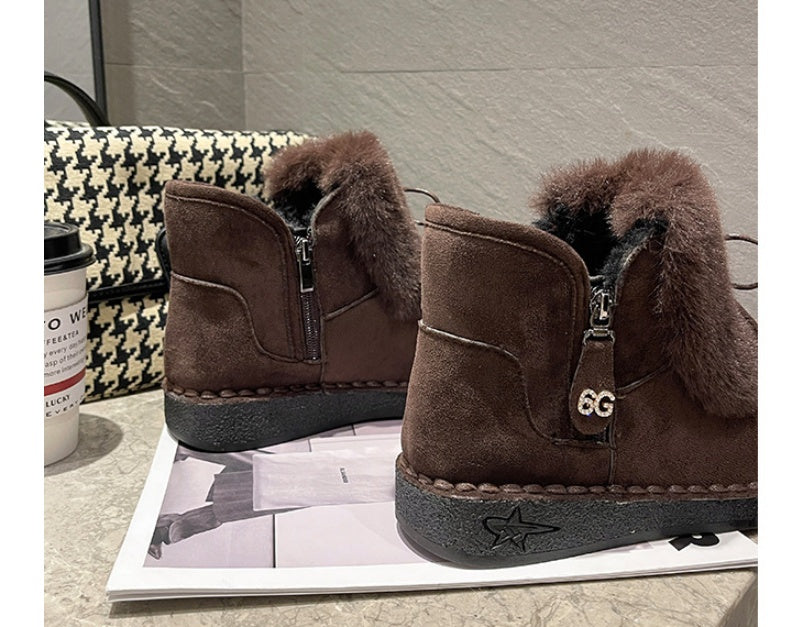 Sponge Cake Bottom Thickened Warm Cotton Shoes Snow Boots