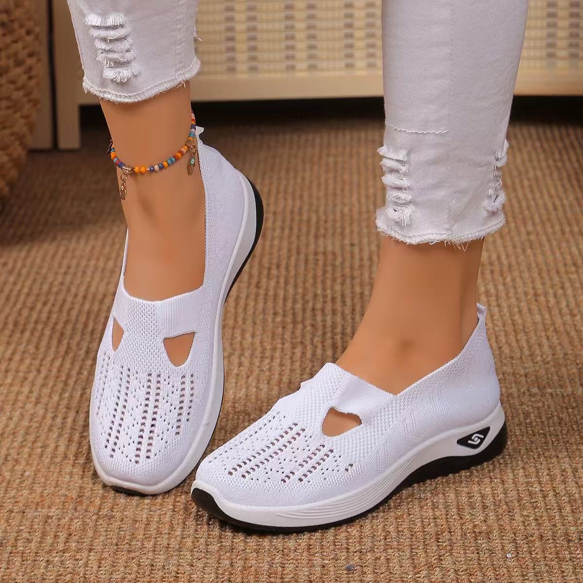 Middle-aged And Elderly Mom Shoes Soft Bottom Casual Mesh Shoes
