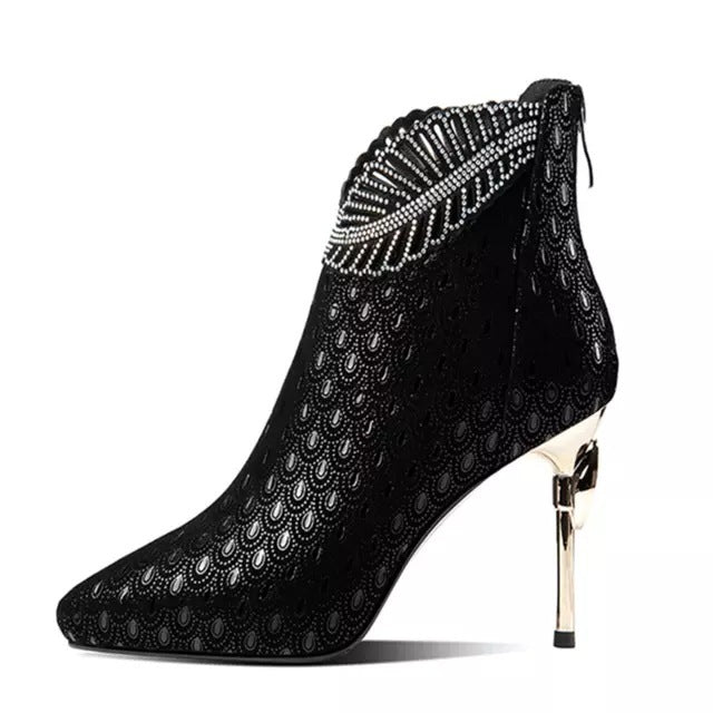 European And American New Leather Sexy Super High Heel Boots