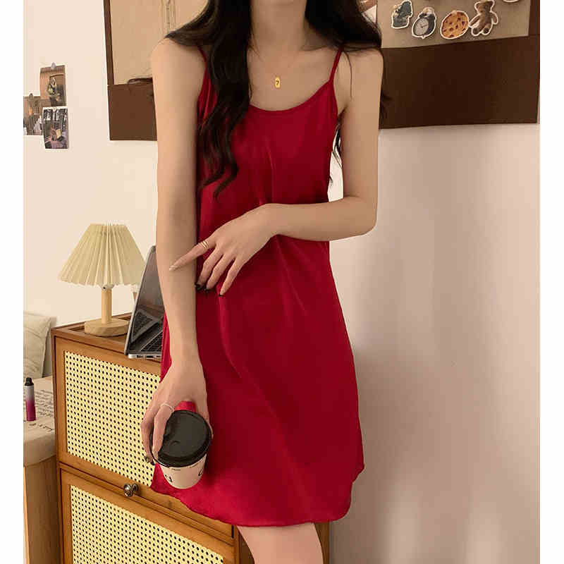 New Ice Silk Slip Nightdress Summer Women's