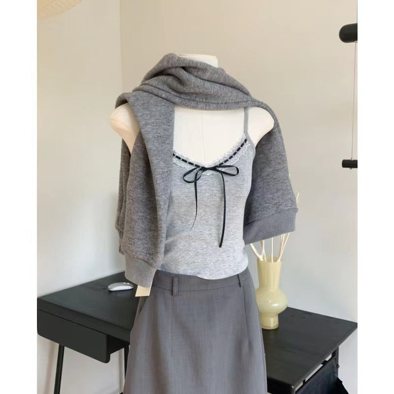 New Pure Desire Lace Splicing Sling Beauty Back