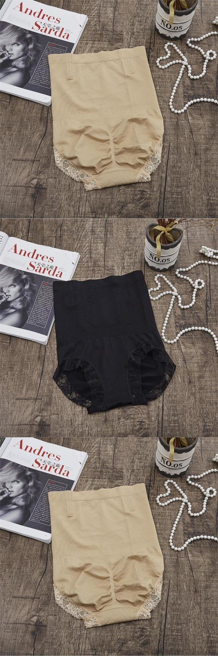 Women's Postpartum High-waisted Seamless Body Lace Lace Draw-in Pants