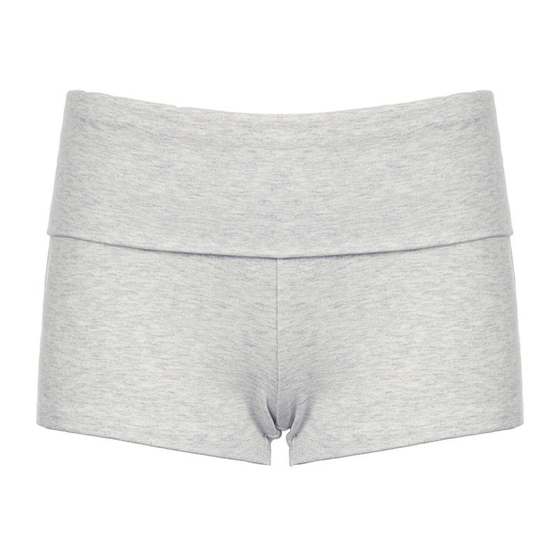 Low Waist Solid Color Minimalist Basic Shorts