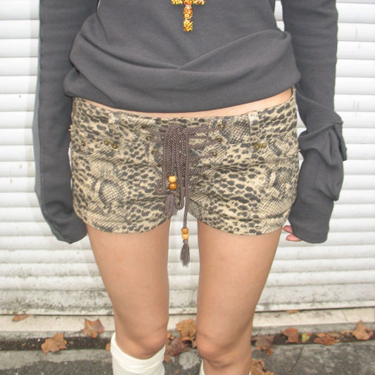 Women's American Retro Slimming Denim Shorts