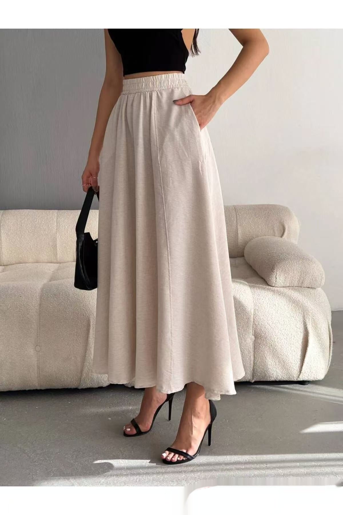 European And American Leisure A- Line Loose Fashion Women's Wear Long Dress