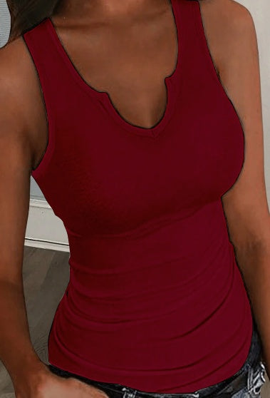 Daily Summer Casual Ribbed White Sleeveless Tank Top For Women