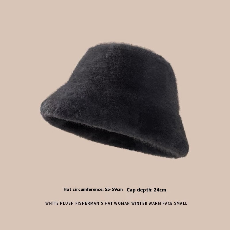 Plush Bonnet Children's Fleece-lined Bucket Bucket Hat