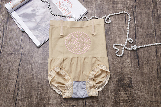 Women's Postpartum High-waisted Seamless Body Lace Lace Draw-in Pants