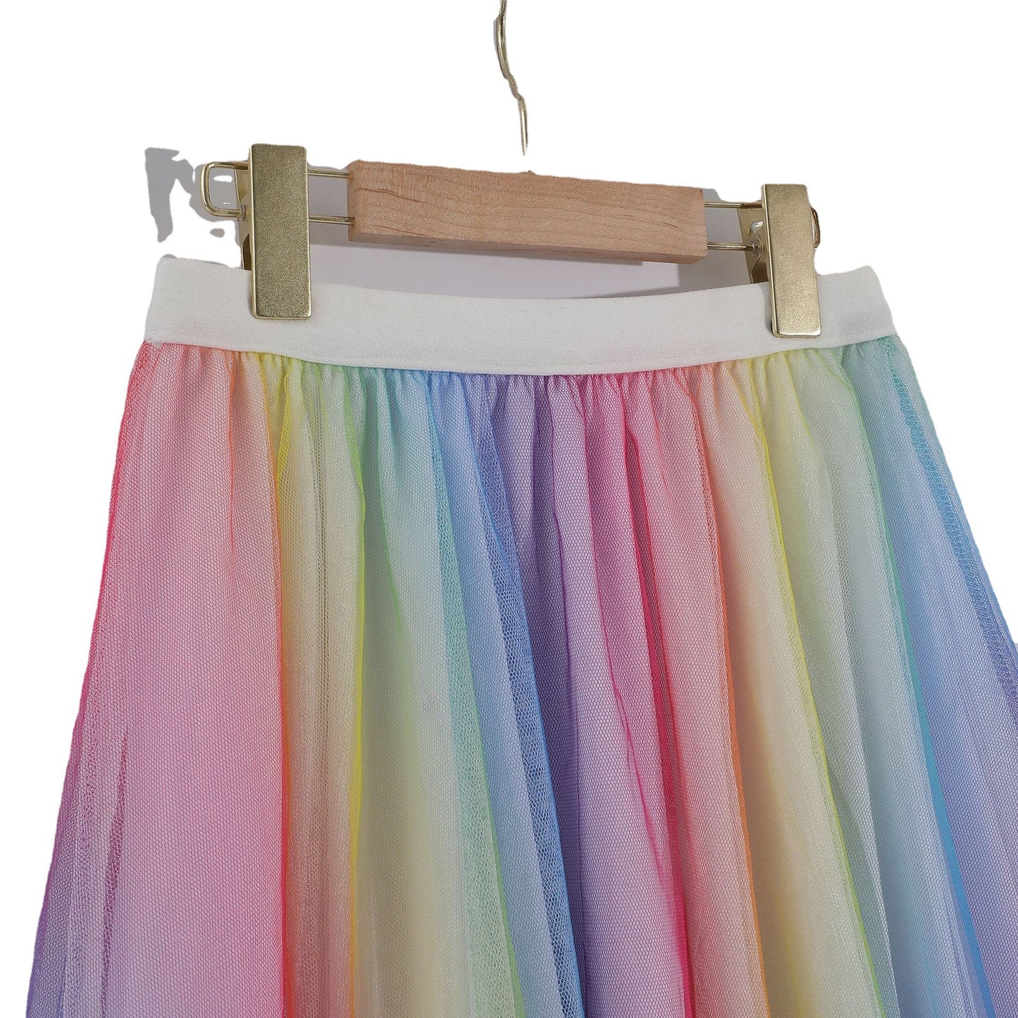 Half-length A- Line Gauze Skirt Pleated Mid-length