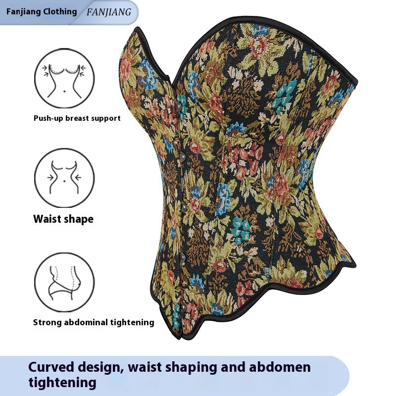 Jacquard Non-lace Women's Body Fishbone Corset