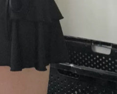 Retro Irregular Skirt Design Pleated