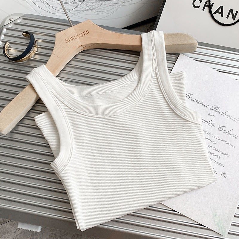 Cotton Thread Inner Anti-exposure Plus Size I-shaped Vest