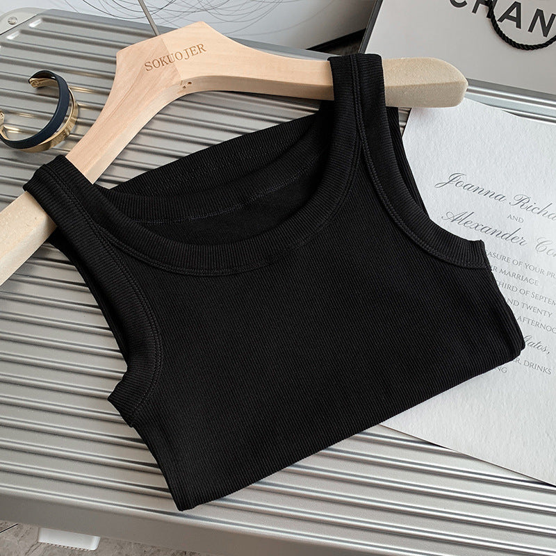 Cotton Thread Inner Anti-exposure Plus Size I-shaped Vest