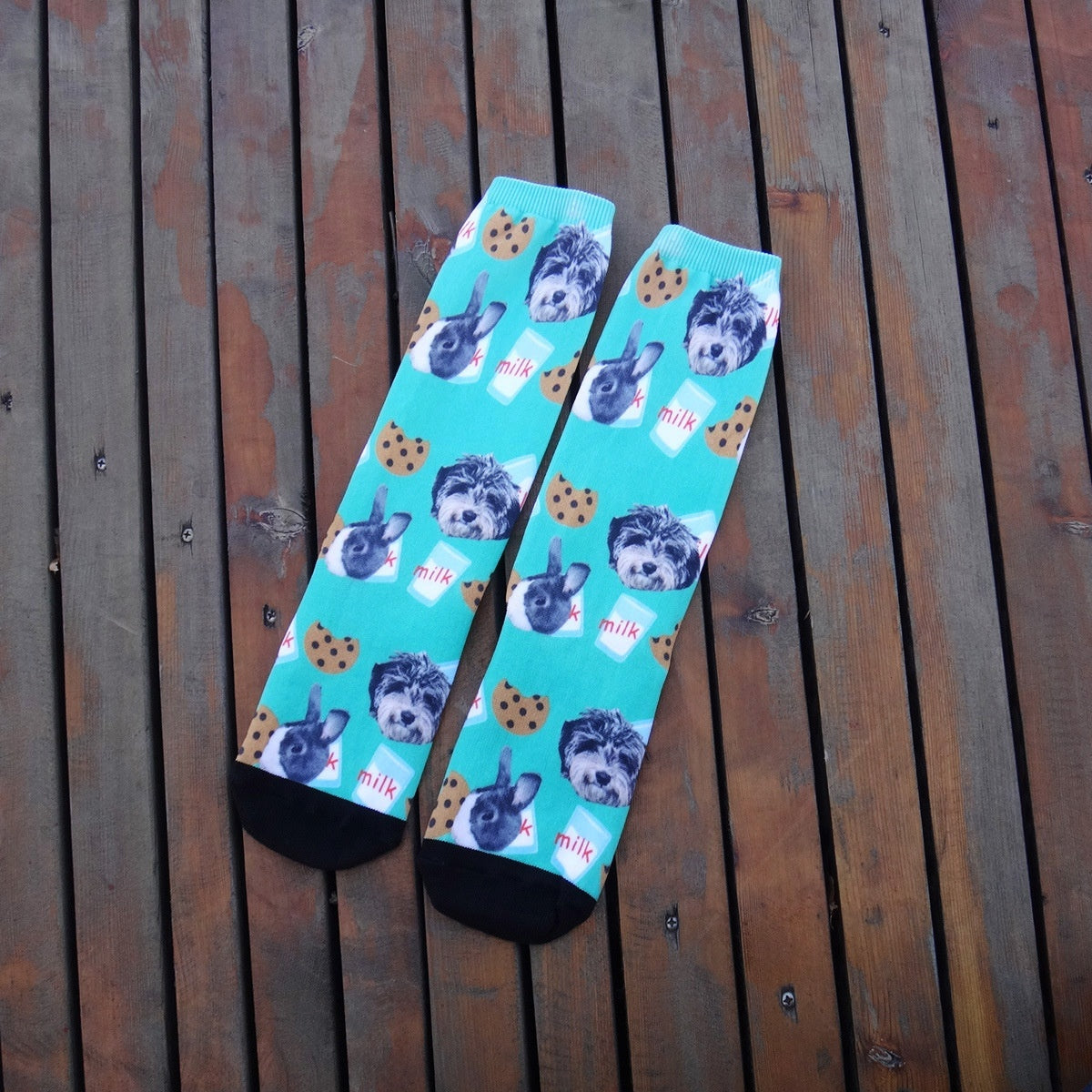 Cartoon Pet Head Face Socks