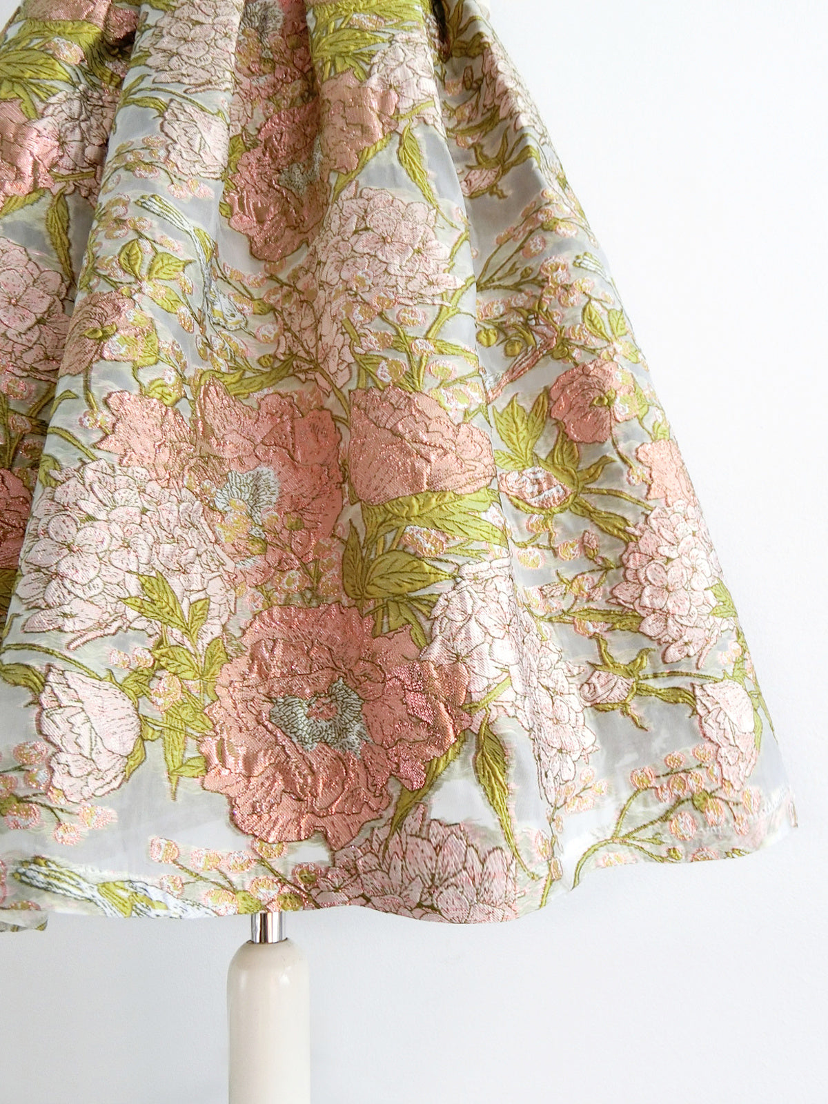 Organza Pettiskirt Embroidered High Waist Midi Skirt