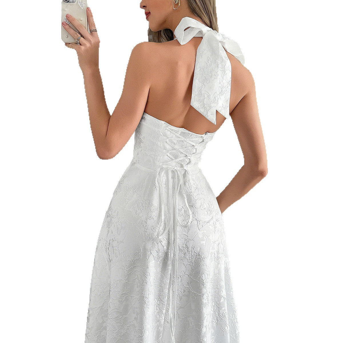 European And American Elegant Evening Dress Halter Waist