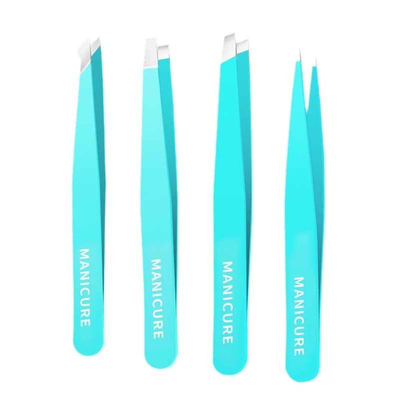 High Precision 96 Stainless Steel Eyebrow Trimming Nose Hair Clip Beard Pulling False Eyelash Tweezers Tool