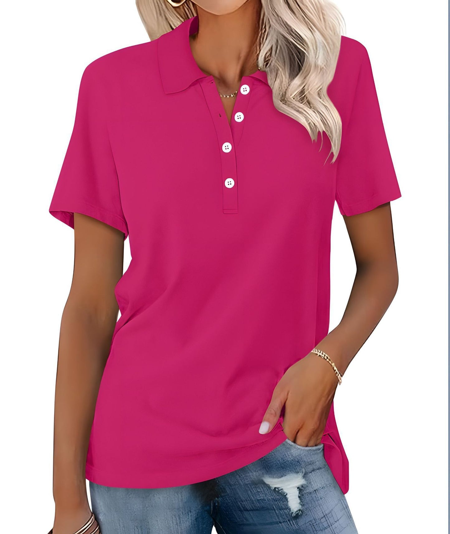 Women's Short-sleeved Slim-fit Casual Fashion Top