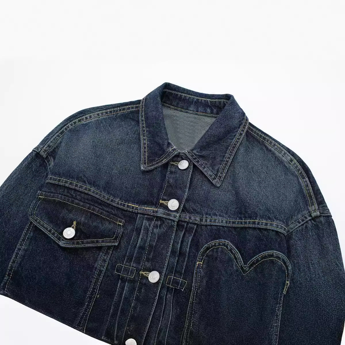 European And American Style Denim Jacket Coat Pants Suit