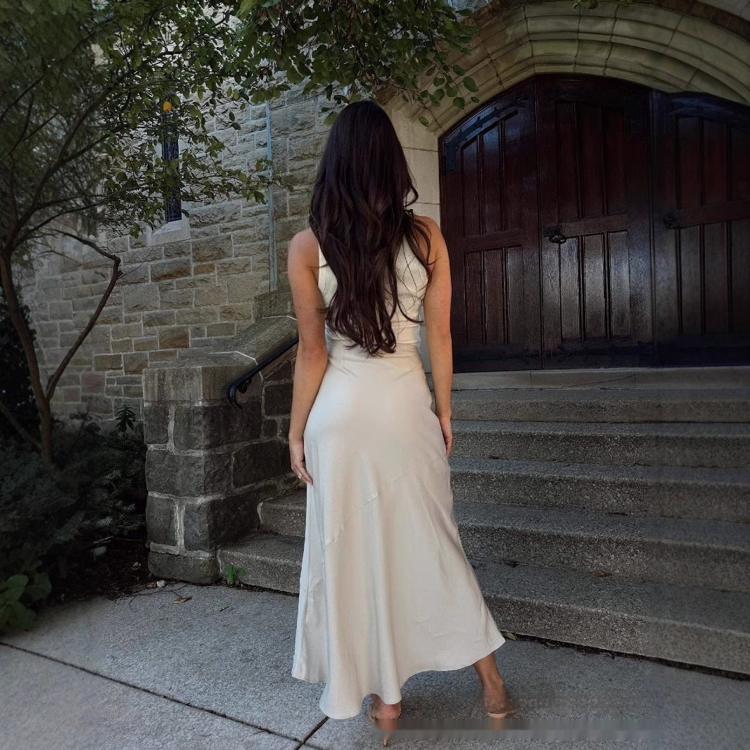 European And American Solid Color Slim Sexy Fishtail Skirt