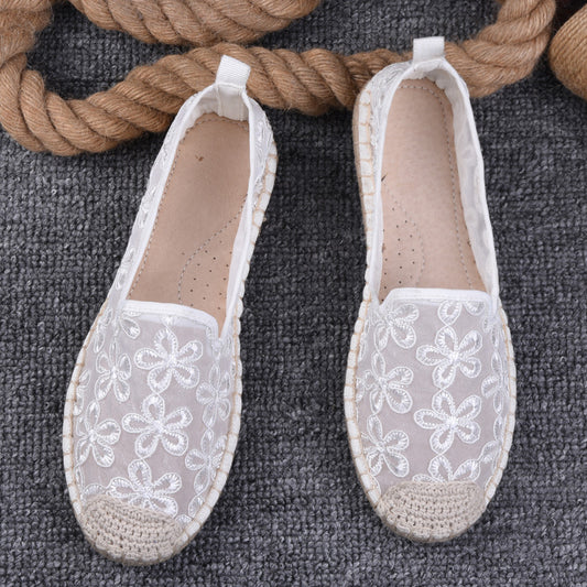 Thin Pumps Linen Fisherman Shoes For Women