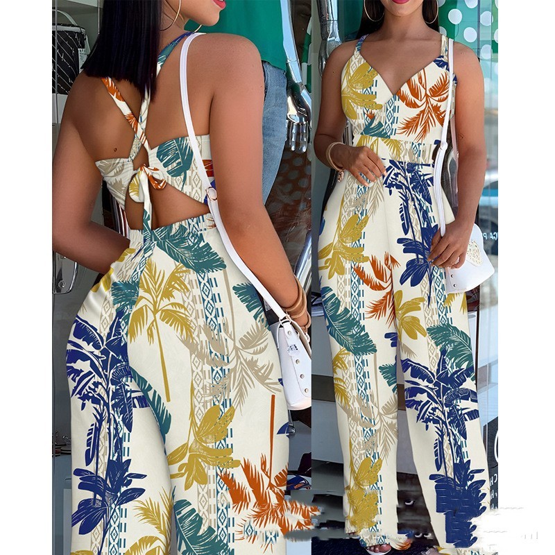 Printing Gallus Siamese Trousers Women