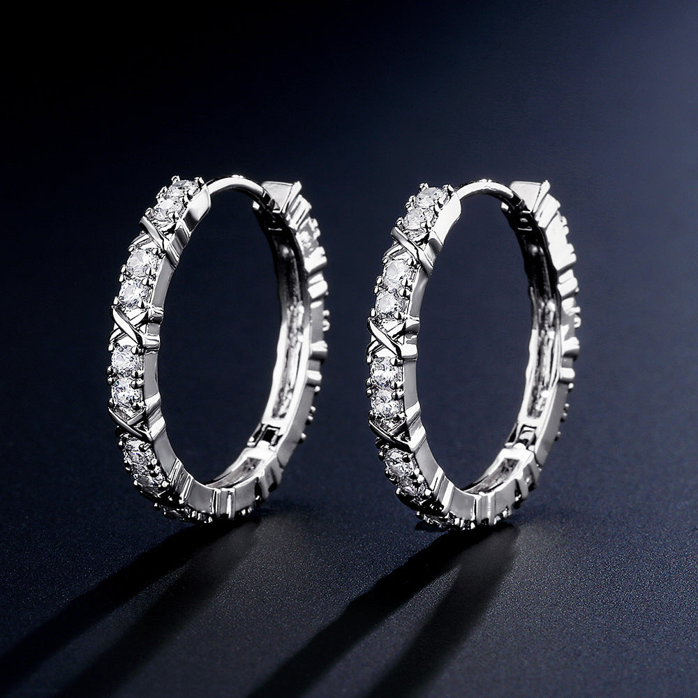 Cold Geometric Round Earrings Women