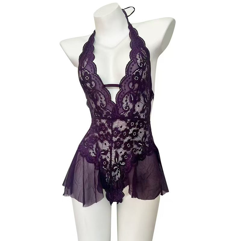 Lace One Piece Pajama Set