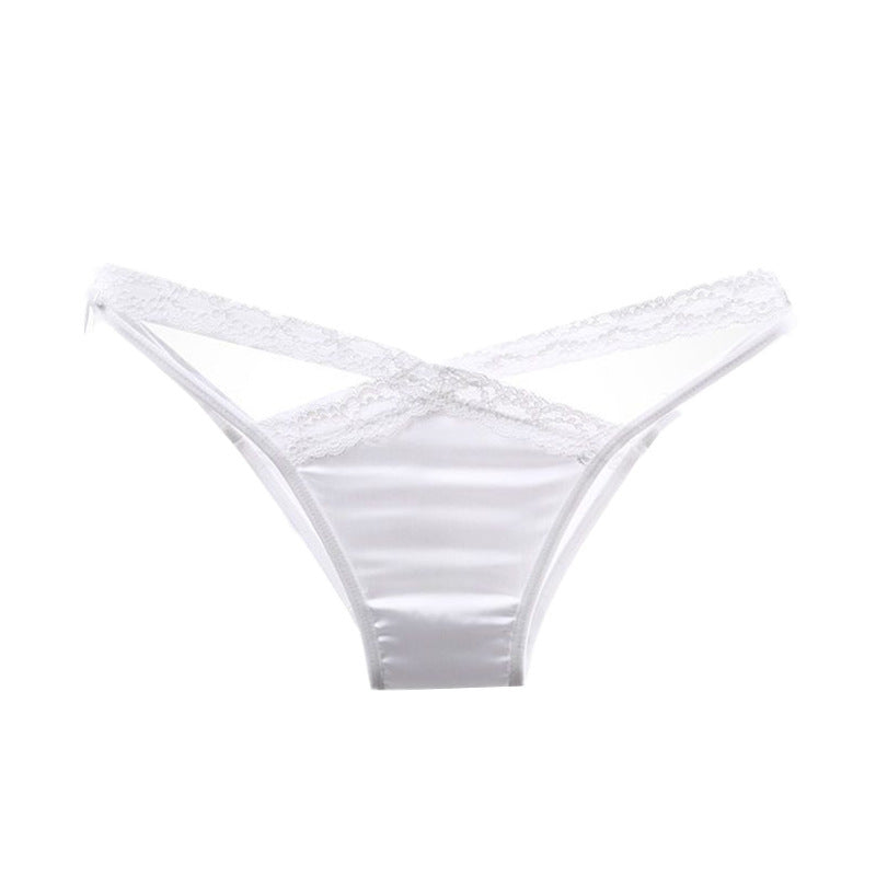 High Fork Hot Girl Pure Lace Satin Briefs