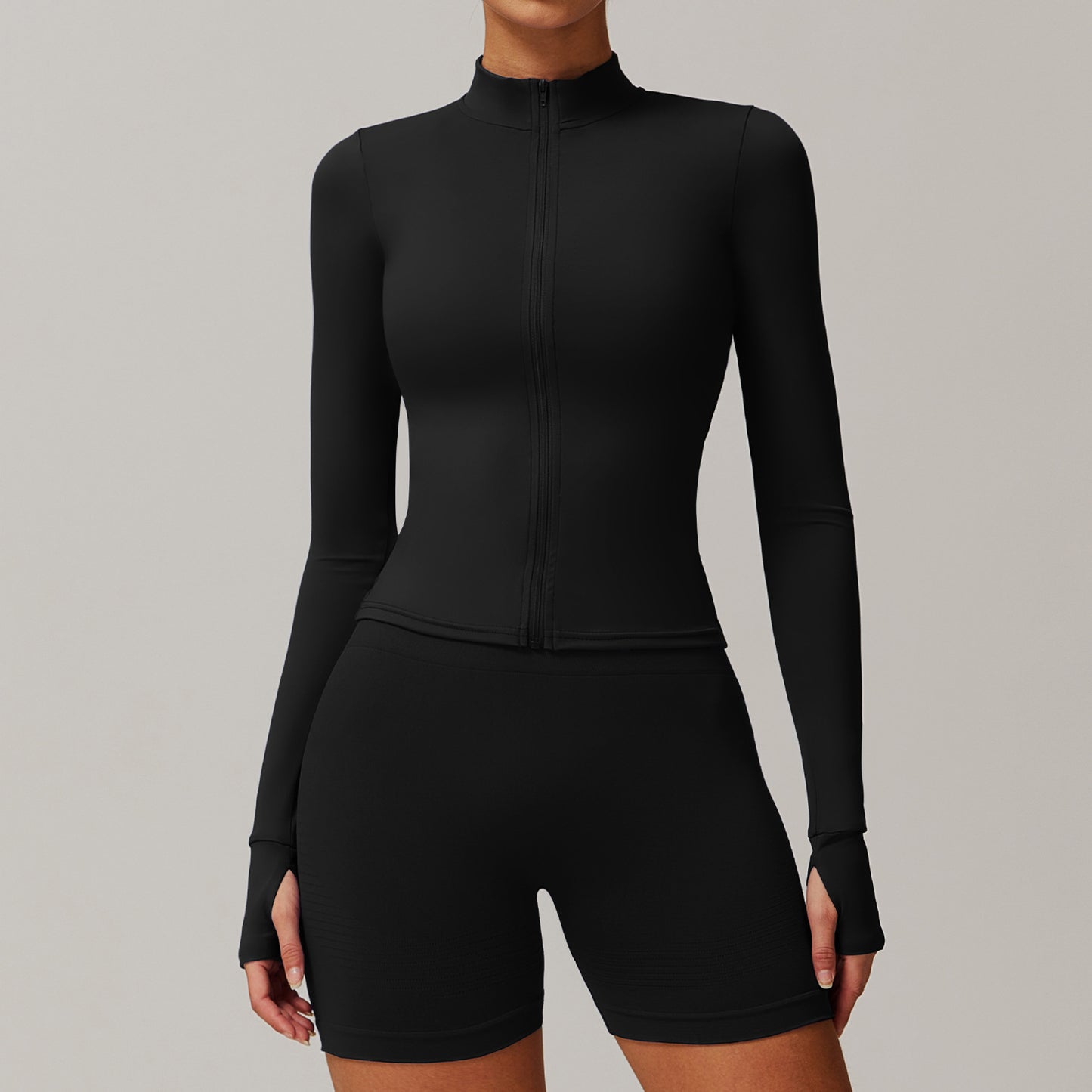 Zipper Tight Running Top Breathable