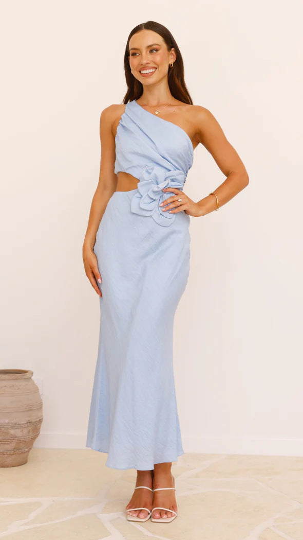 Women's Fashion Pure Color Tube-top Dress