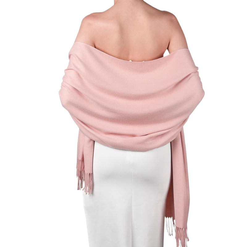 Women's Cashmere Shawl Solid Color Scarf