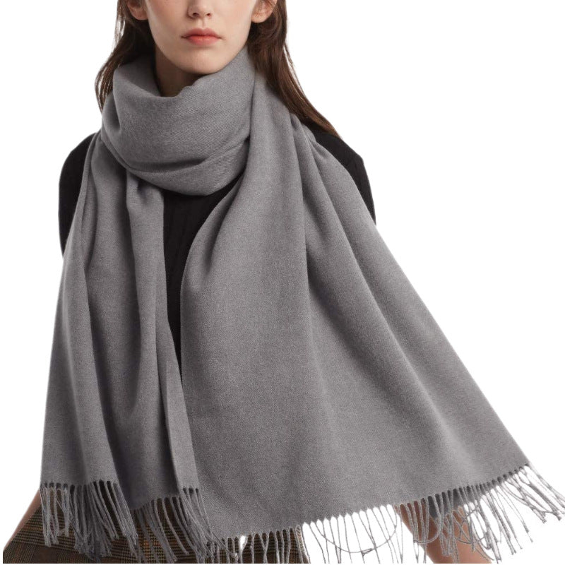 Women's Cashmere Shawl Solid Color Scarf