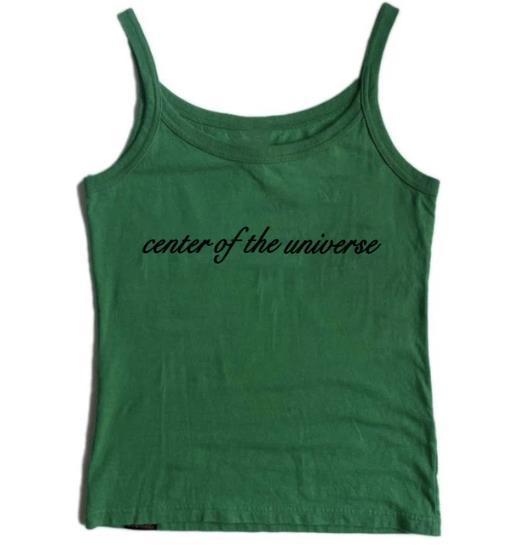 Solid Color Printing Letter Braces Top Women's Short All-match Vest