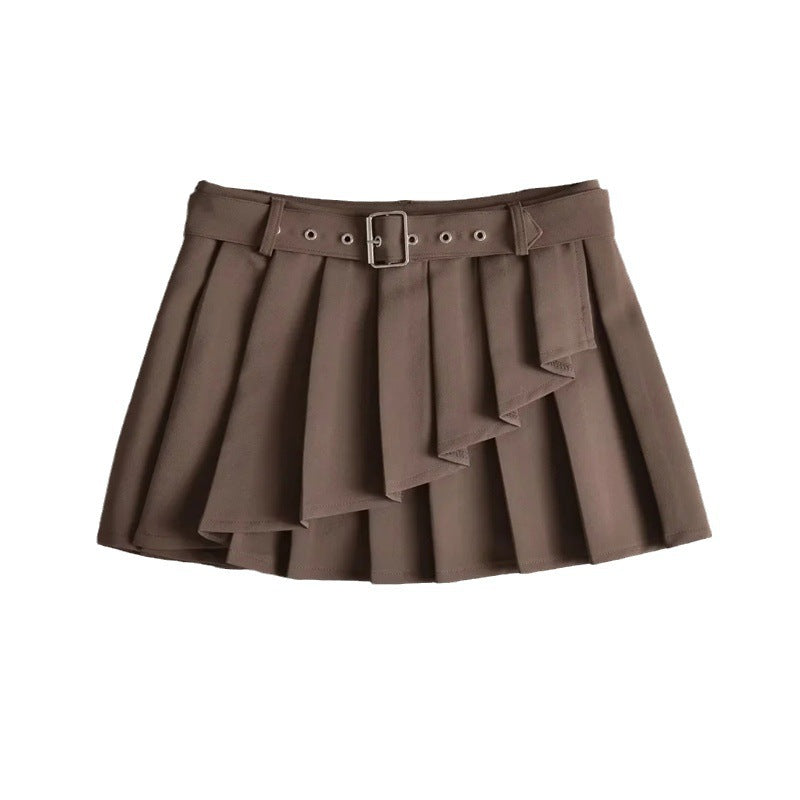 European And American Ins Hot Girl Waistband Pleated Skirt