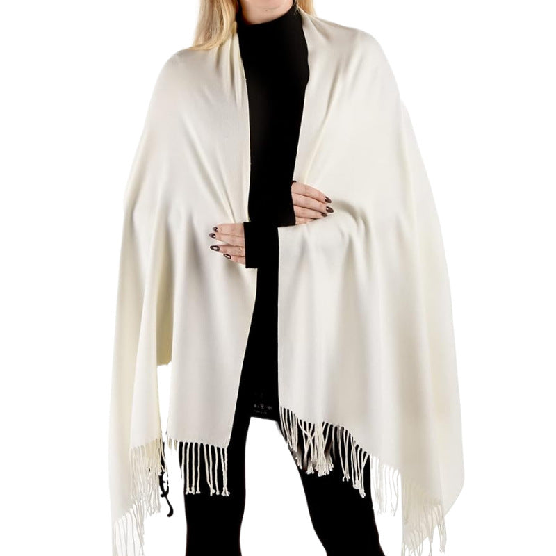 Women's Cashmere Shawl Solid Color Scarf