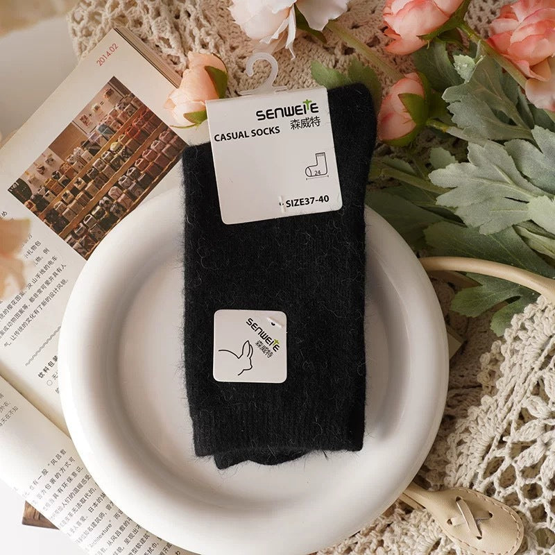 Autumn And Winter Rabbit Fur Socks For Women