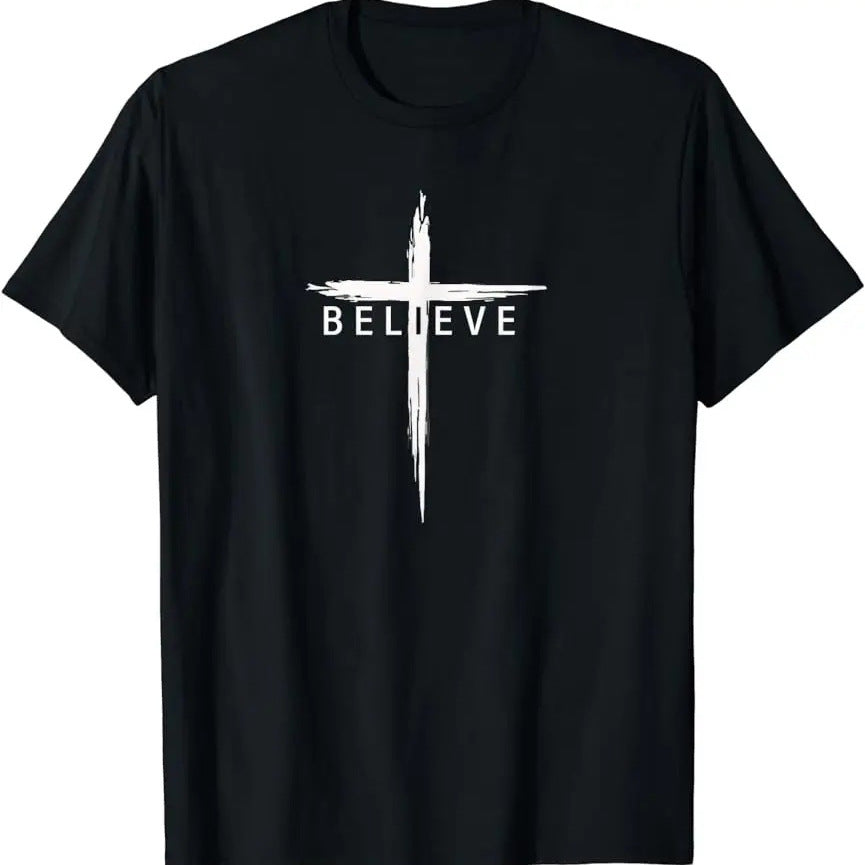 Fashion Cotton T Simple Letters Printing Ladies