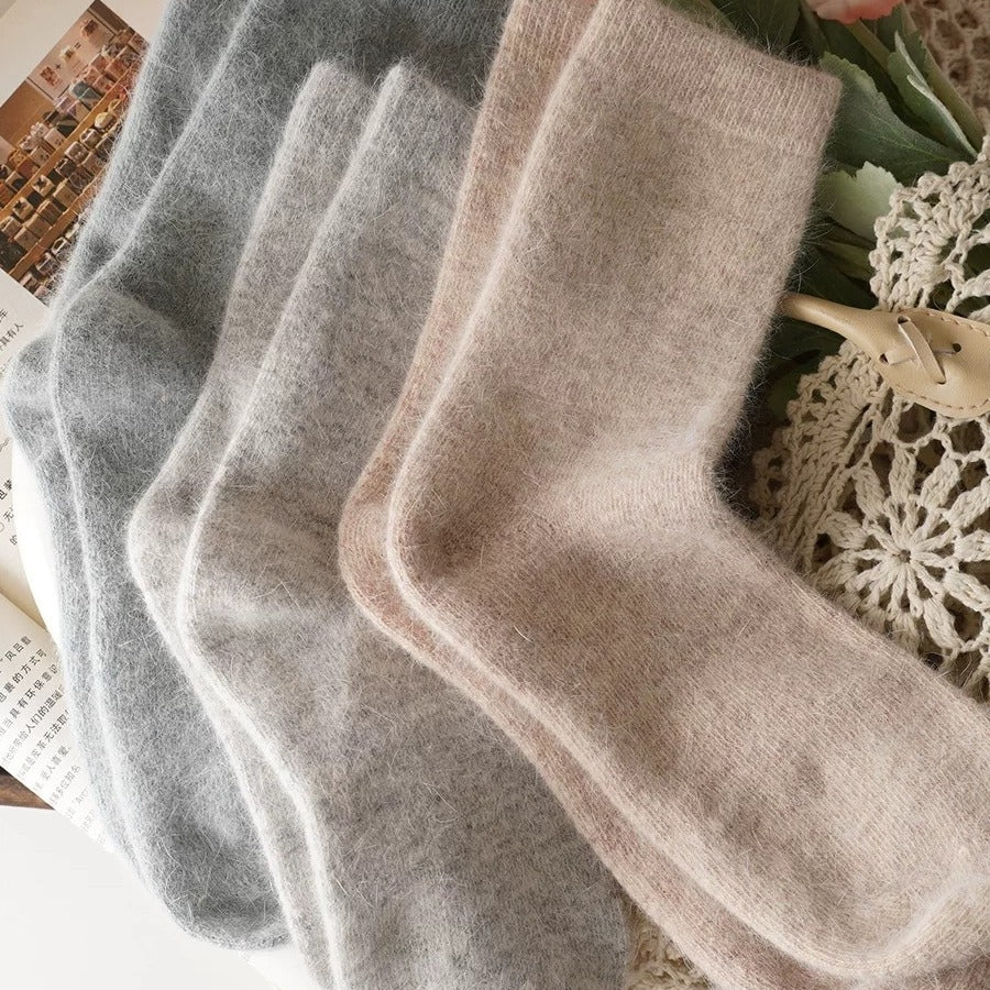 Autumn And Winter Rabbit Fur Socks For Women