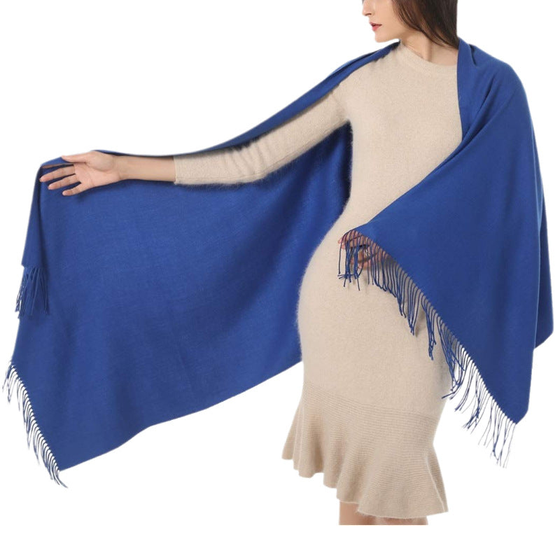 Women's Cashmere Shawl Solid Color Scarf
