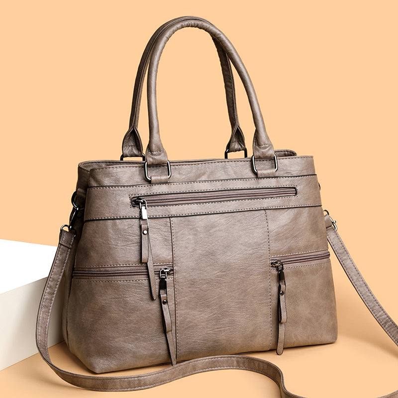 Temperament Wild Advanced Texture Handbag Soft Leather Commuter Shoulder Messenger Bag