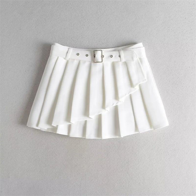 European And American Ins Hot Girl Waistband Pleated Skirt