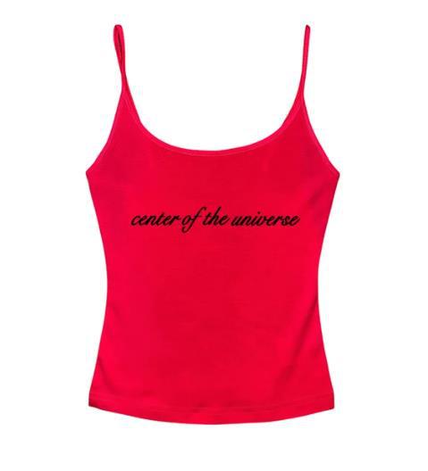 Solid Color Printing Letter Braces Top Women's Short All-match Vest